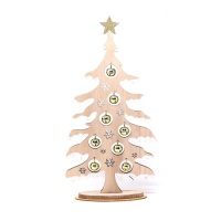 Árbol de Navidad de madera de 41 cm