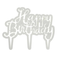 Cortador de topper Happy Birthday para tarta de 18,5 x 15,5 cm - PME