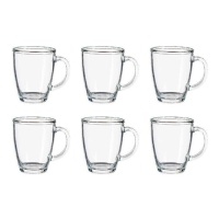 Taza de 310 ml transparente - 6 unidades