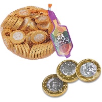 Monedas de chocolate con leche de 1 euro - 500 gr