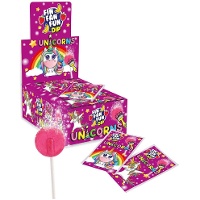 Piruleta con polvos de fres y plátano de 17,3 gr - 40 unidades