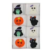 Figuras de azúcar de Halloween de bruja y gato - Wilton - 8 unidades