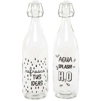 Botella de 1000 ml Agua con frases
