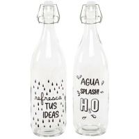 Botella de 1 L Agua con frases