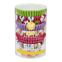 Cápsulas para cupcake mini de diversos colores y formas - Wilton - 150 unidades