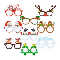 Gafas de Navidad surtidas - 9 unidades
