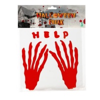 Help y manos de sangre