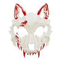 Máscara de calavera de lobo sangriento