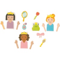 Decoración de azúcar 2D para cupcakes de cuento de hadas - 15 piezas