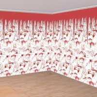 Mural decorativo de pared sangrienta de 1,21 x 6,09 m - 2 unidades