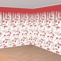 Mural decorativo de pared sangrienta de 1,21 x 6,09 m - 2 unidades