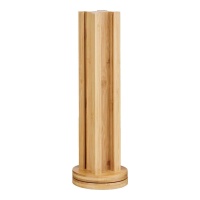 Dispensador para cápsulas de café pequeñas de bambú giratorio