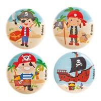 Chapas para roscón de piratas de 3 cm - Dekora - 50 unidades