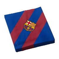 Servilletas de FC Barcelona con franjas blaugranas - 12 unidades