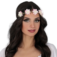 Cinta de flores rosadas