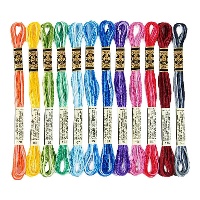 Hilo para bordar Mouliné Spécial Colores Matizados de 4 m - DMC - 12 unidades