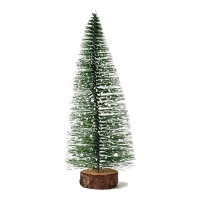 Árbol de Navidad con base de madera de 20 cm