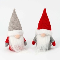 Figura de Gnomo rojo y gris de 16 cm - 1 unidad