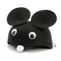 Casquete de ratón negro de 59 cm