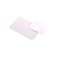 Bandeja con blonda rectangular blanca de 14 x 21 cm - Maxi Products - 4 unidades