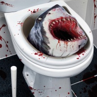 Decoraciones adhesivas para WC de tiburón asesino de 30 x 40 cm