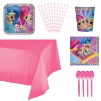 Pack para fiesta de Shimmer and Shine - 8 personas