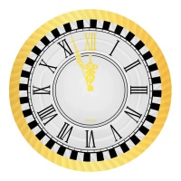 Bandeja de Reloj de Nochevieja de 30 cm - 2 unidades