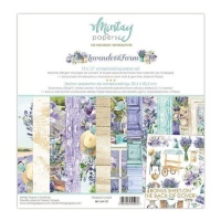 Kit de papeles scrapbooking de Lavender Farm - Artis decor - 12 hojas