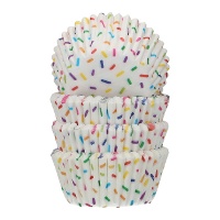 Cápsulas para cupcakes de 3,4 cm sprinkles - Funcakes - 100 unidades