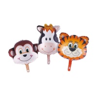 Globos de vaca, tigre y mono - 3 unidades