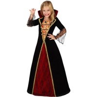 Disfraz de condesa vampiresa elegante para niña