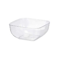 Bol de 0,80 L transparente cuadrado - 1 unidad