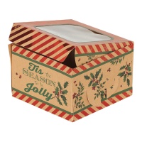 Caja para galletas de Navidad de 11,5 x 11 x 7,5 cm - 3 uds