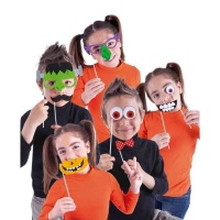 Kit para photocall de fiesta Halloween infantil - 4 unidades