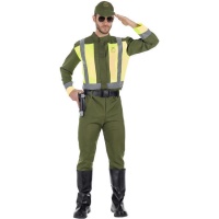 Disfraz de policía de tráfico verde para hombre