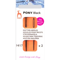 Agujas para tejer nº 14 y 17 - Pony - 2 unidades