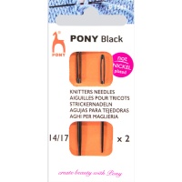 Agujas para tejer nº 14 y 17 - Pony - 2 unidades