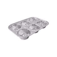Moldes para cupcakes desechables de alumino de 25,5 x 17 x 3,6 cm - Maxi Products - 2 unidades de 6 cavidades