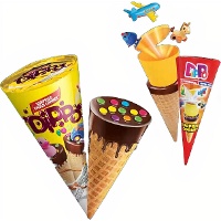 Cono de galleta y chocolate con juguete de 25 gr - 1 unidad