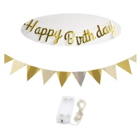 Kit de Happy Birthday con luces - Monkey Business - 3 unidades