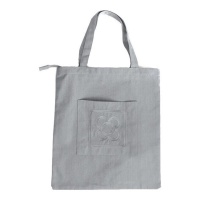 Bolsa de tela Panot gris con cremallera