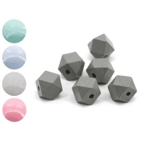 Cuentas de madera hexagonal de 1,6 cm - 6 unidades