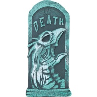 Lápida de Death con criatura de 43 x 22 cm