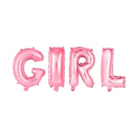 Globo letras Girl rosa de 41 cm - Globos Nordic