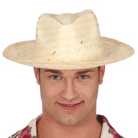 Sombrero de paja de color natural