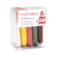 Set de fondant de 5 colores de 400 gr - Scrapcooking