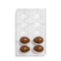Molde para huevos de chocolate de 30 gr - Decora - 10 cavidades
