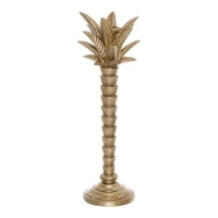 Candelabro de resina con forma de palmera de 38 cm - Dcasa