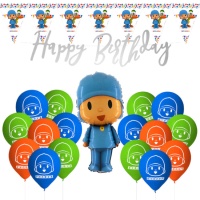 Pack de decoración para fiesta de Pocoyo - 19 piezas