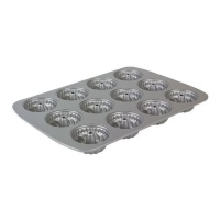 Molde para bundt mini de acero de 37,3 x 26,1 cm - PME - 12 cavidades